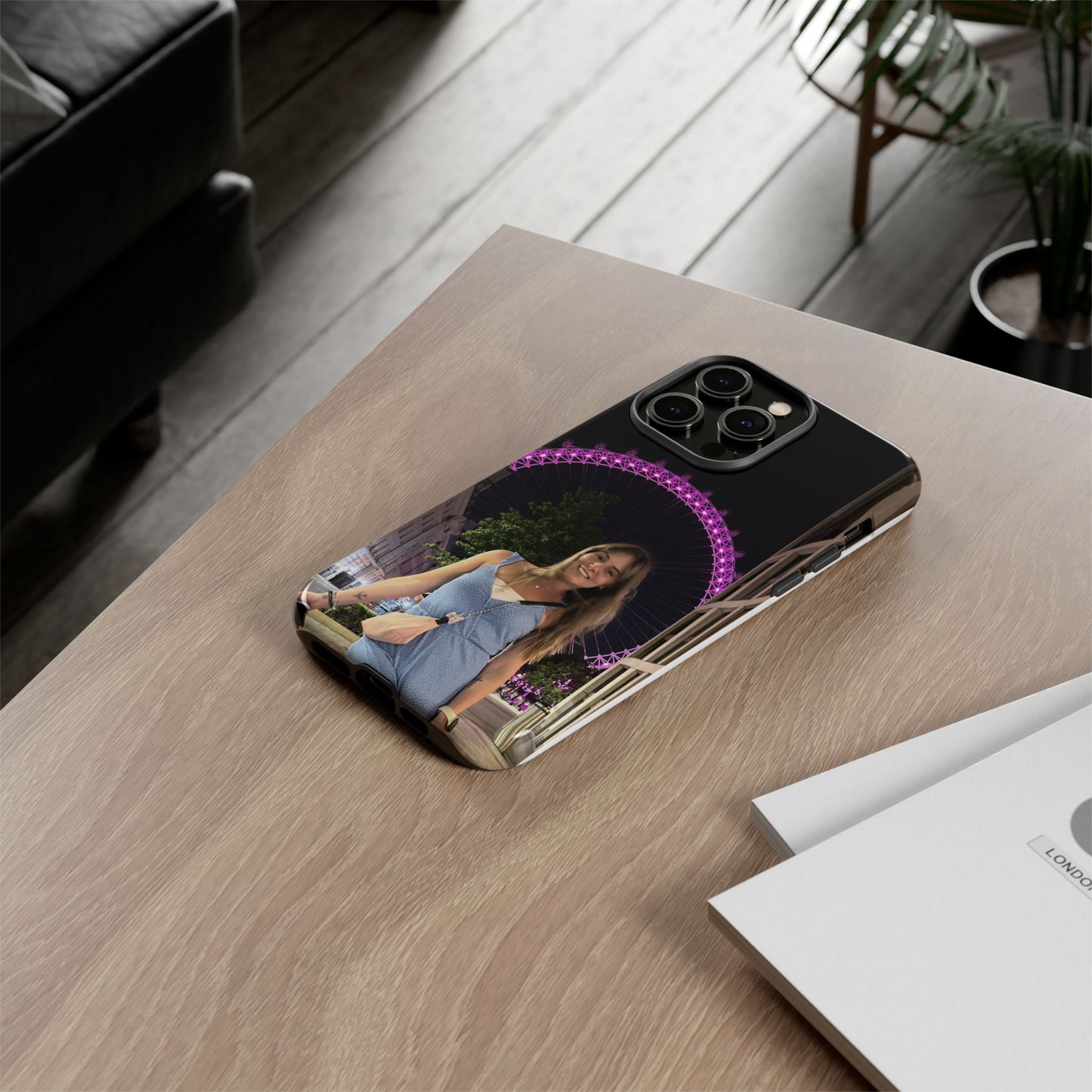 Personalized Phone Case with London Eye Design, Gifts for Her, Custom Cases