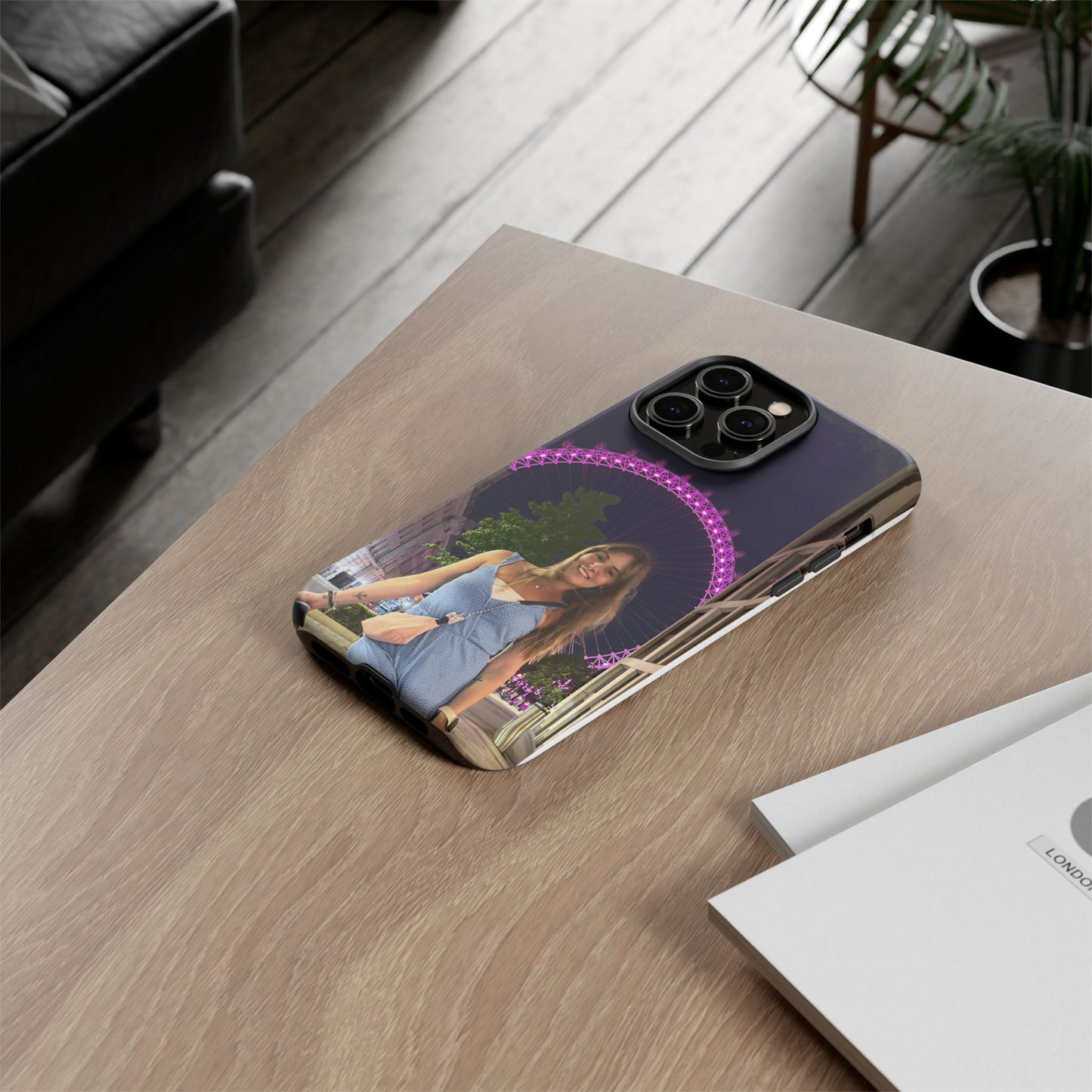 Personalized Phone Case with London Eye Design, Gifts for Her, Custom Cases