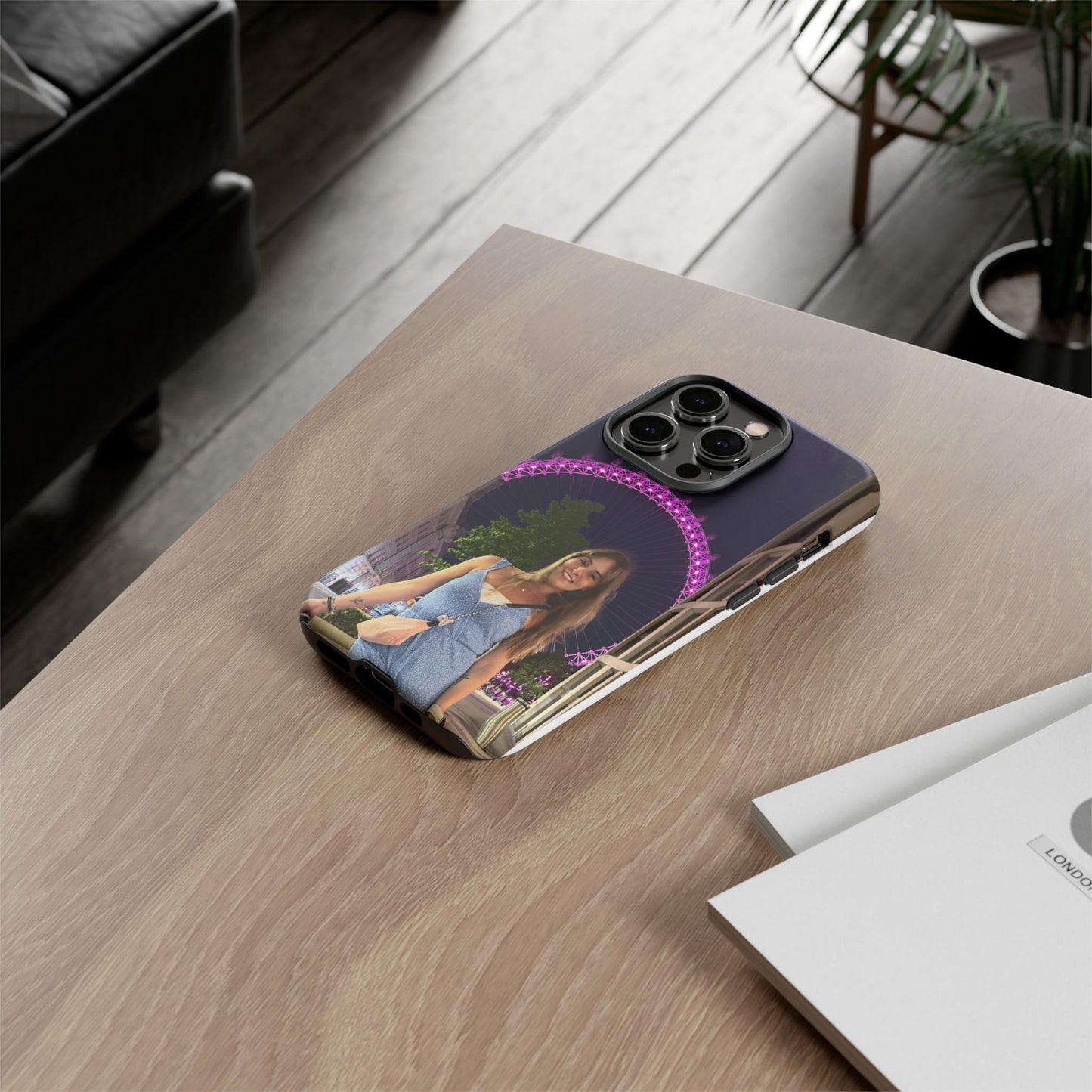 Personalized Phone Case with London Eye Design, Gifts for Her, Custom Cases