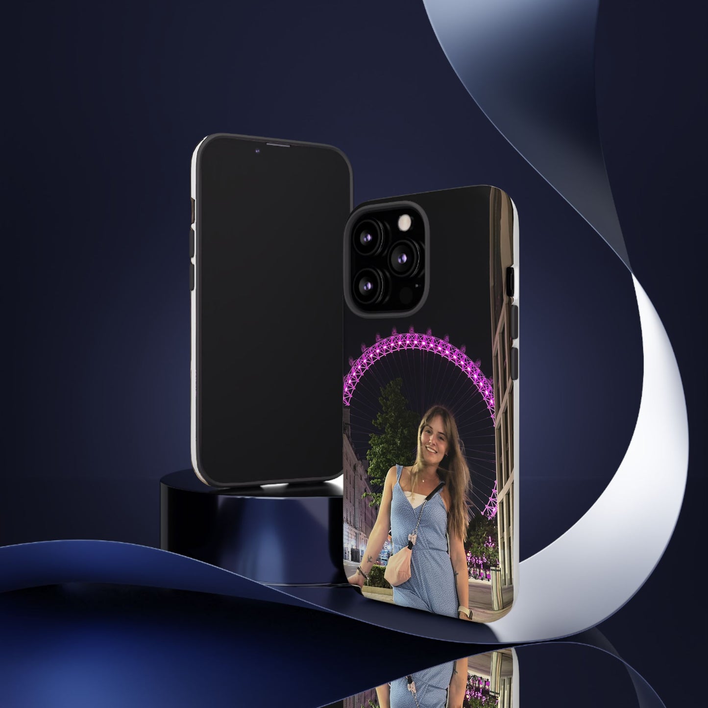 Personalized Phone Case with London Eye Design, Gifts for Her, Custom Cases