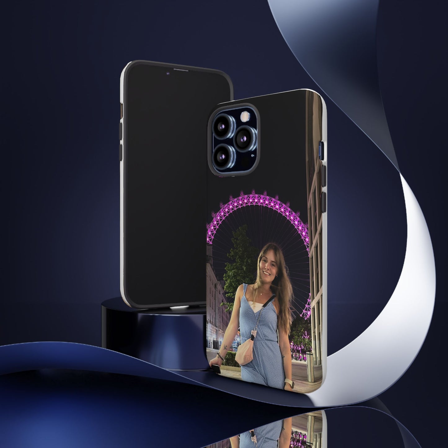 Personalized Phone Case with London Eye Design, Gifts for Her, Custom Cases